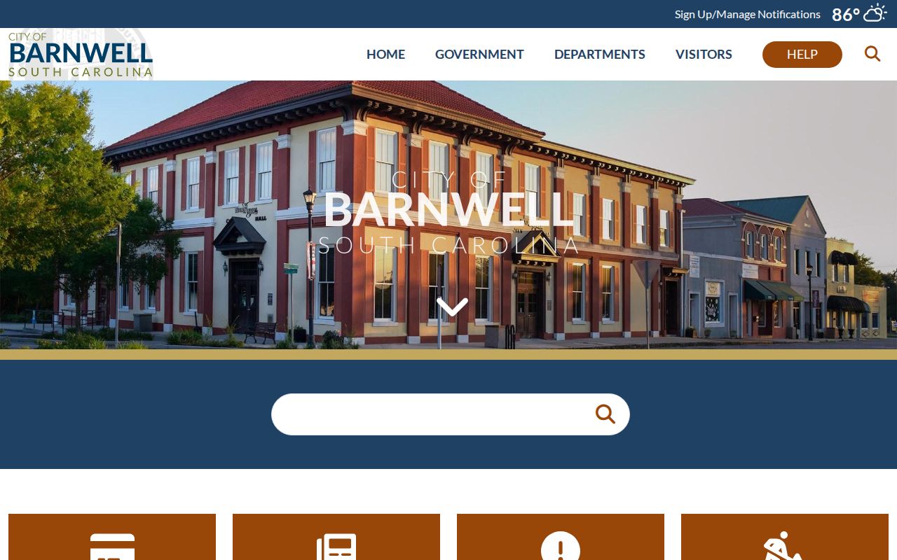 Barnwell criminal records source on the official city government site