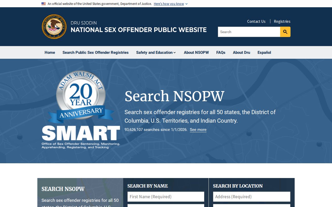 Barnwell County sex offender lookup compared with national NSOPW search