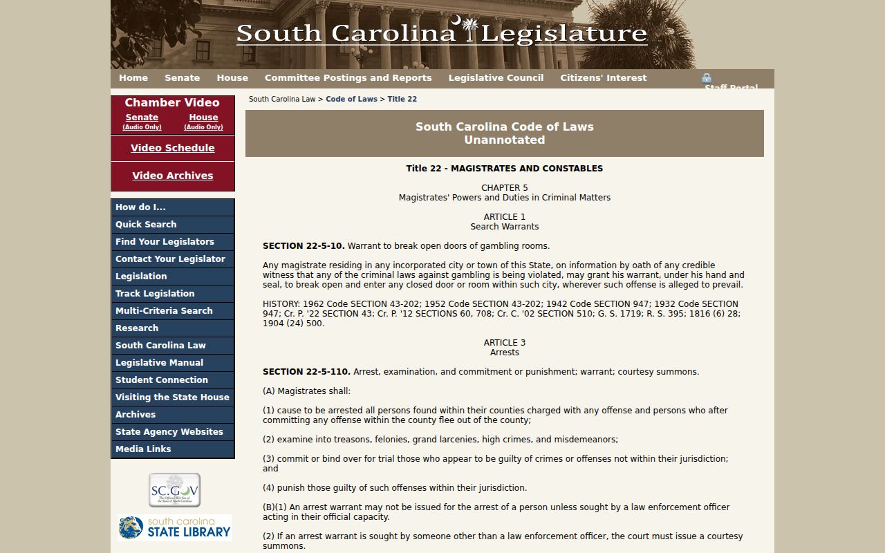 Blackville criminal court record procedure in South Carolina law